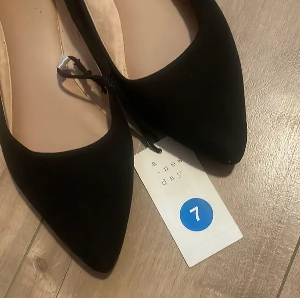A New Day black ballet flat pointed toe shoes black size 7 - Image 2