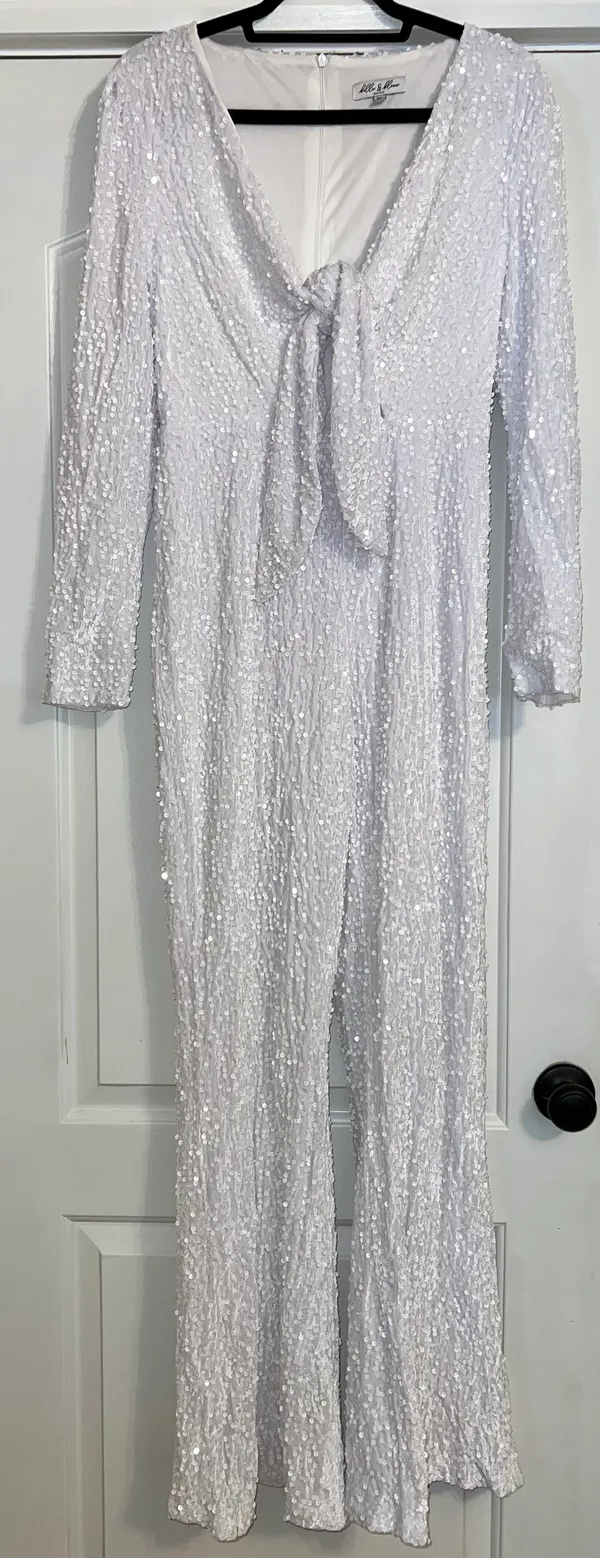 Bella and Bloom Boutique Meet Me There Sequin Tie Jumpsuit - Image 3