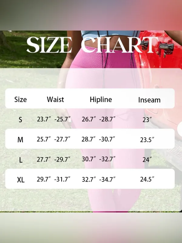 OQQ Size L Ribbed Seamless Workout High Waist Athletic Pants - Image 7