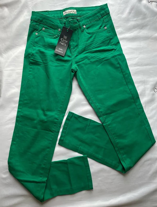 Y2k Cielo Pants Jeans USA green low rise Size 3/26 - Image 3