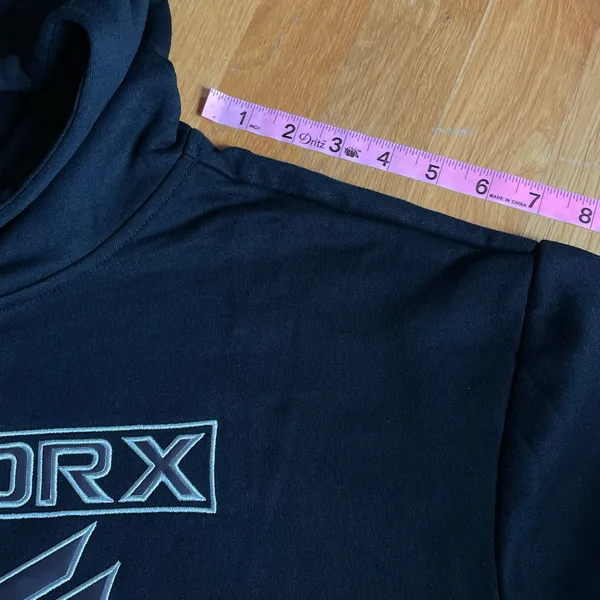 SteelVorx Men’s Black Graphic Pullover Hoodie Size L 100% Cotton - Image 8