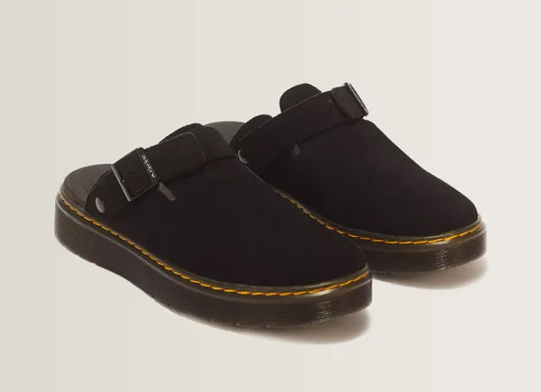 DR MARTENS Carlson black suede slingback mules clogs slip on shoes women’s 9 new - Image 6