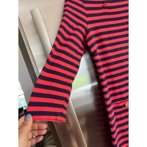 Lilly Pulitzer Charlene dress large red & blue - Image 3