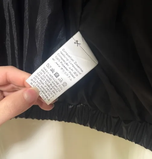 SHEIN Black Faux Leather Cropped Puffer Jacket M - Image 6