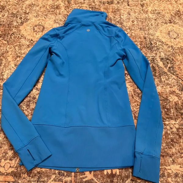Lululemon Asana Zip Up Jacket Womens 2 Blue Fitted‎ Athleisure Yoga - Image 3