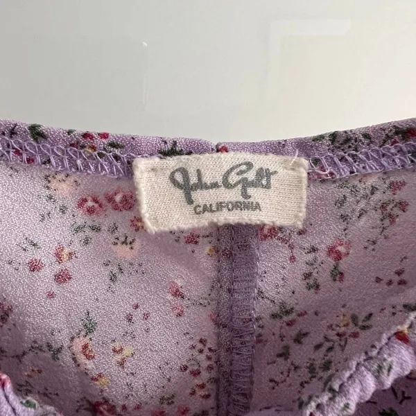 Brandy Melville Lilac Floral Mini Dress Fairycore Coquette Romantic Fits Sz S - Image 3