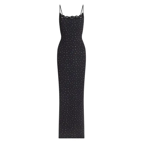 NWT skims fits everybody lace long slip dress onyx rosebud. Size XL - Image 5
