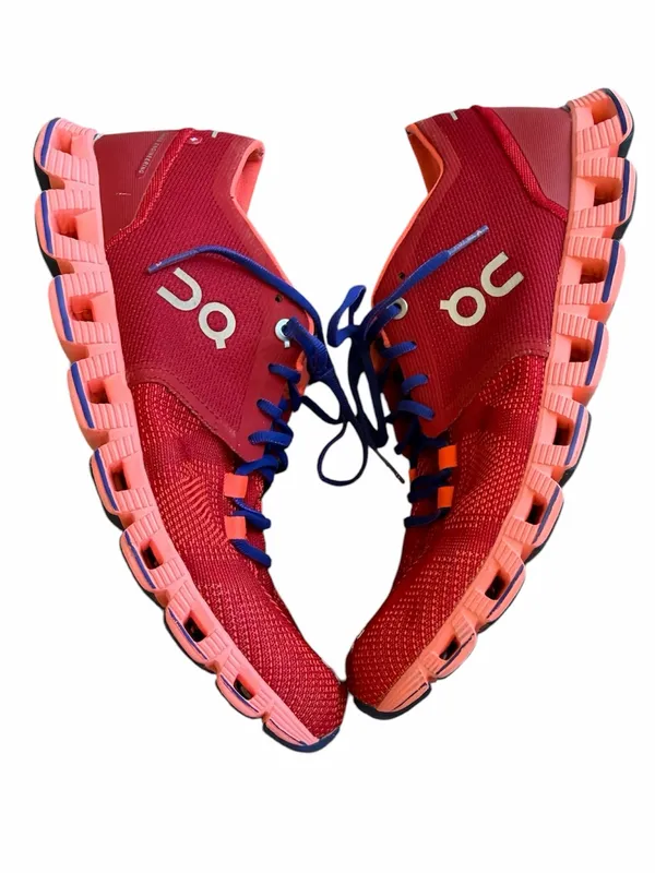 ON Running Women's Red and Blue Cloudflow Sneakers Size 10 - Image 7