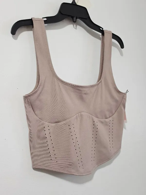 Victoria’s Secret VSX VS Essential Perforated Corset Top - Bare Taupe - Size XL - Image 3