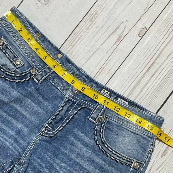 Miss Me Loose Saddle Stitching Bootcut Jeans - Image 9