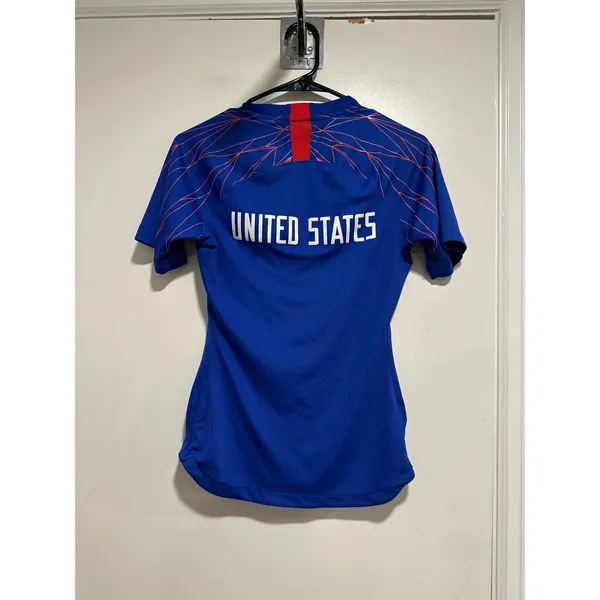 Nike USWNT Soccer Jersey Sz:S Blue V-Neck Dri-FIT football Tean USA World Cup - Image 2