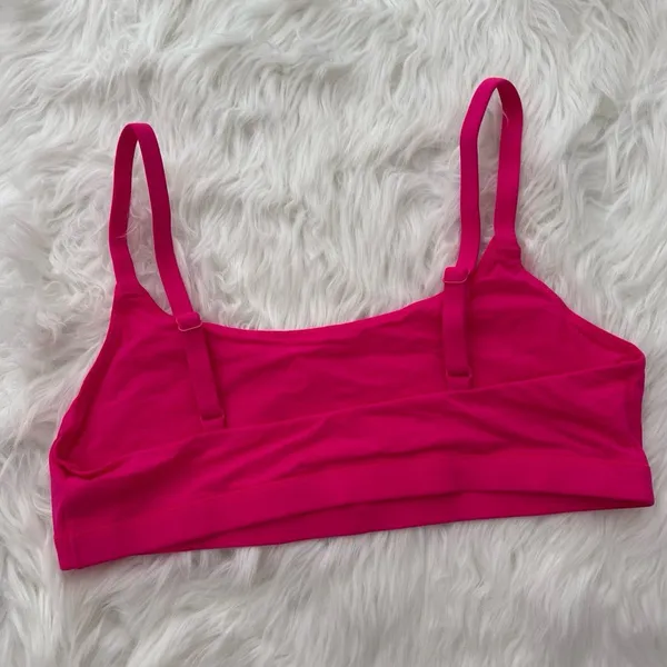 Skims Fits Everybody Scoop Neck Bralette Pink Size Large - Image 3