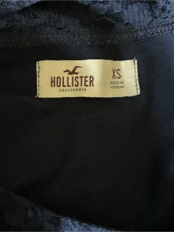 Hollister Black Lace Fit & Flare Dress Women's Sleeveless XS - Image 9
