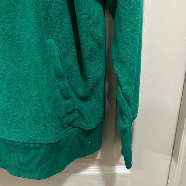 Offline by Aerie quarter zip pullover green terry cloth size medium - Image 3