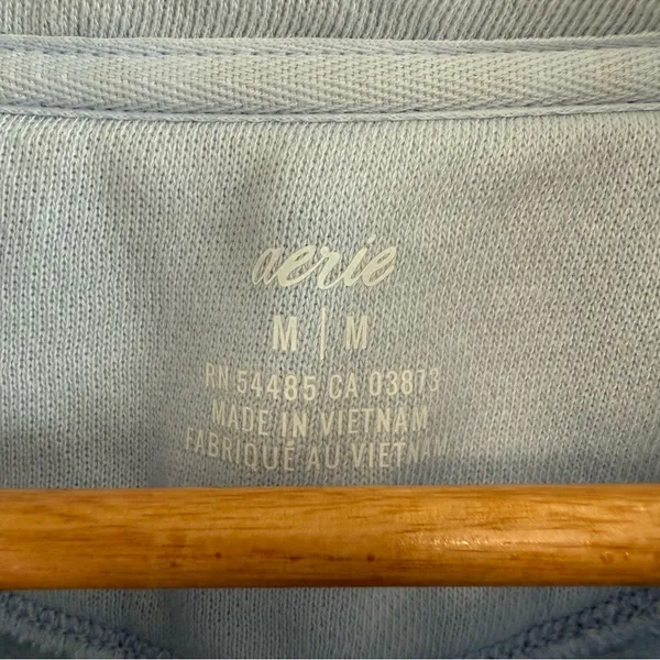 Aerie Fleece of‎ Mind Cropped Polo Sweatshirt Size Medium - Image 4