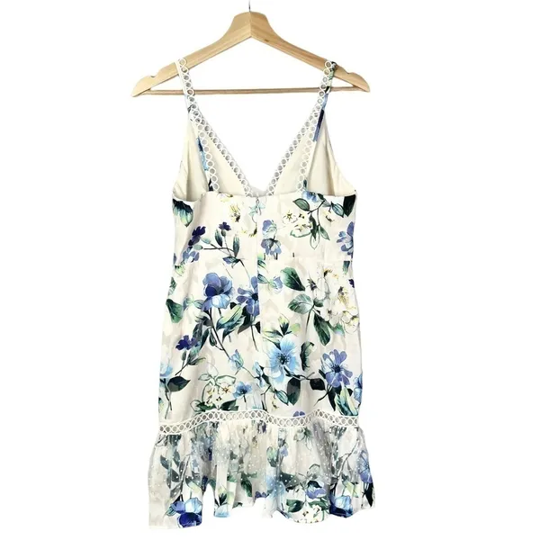NEW Foxiedox Blue Floral‎ Ressie Flounce Dress M - Image 5