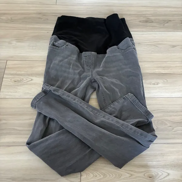 JoJo Maman Bebe Maternity Jeans Grey Skinny Over Belly Size‎ 6 - Image 2