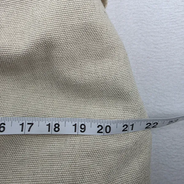 Banana Republic Beige Cotton Linen Peplum Sleeveless Dress Pockets Size 6 - Image 14