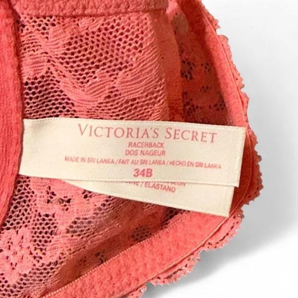 Victoria’s Secret Lacie Push-Up Front-Close Racerback Bra 32B Pink - Image 7