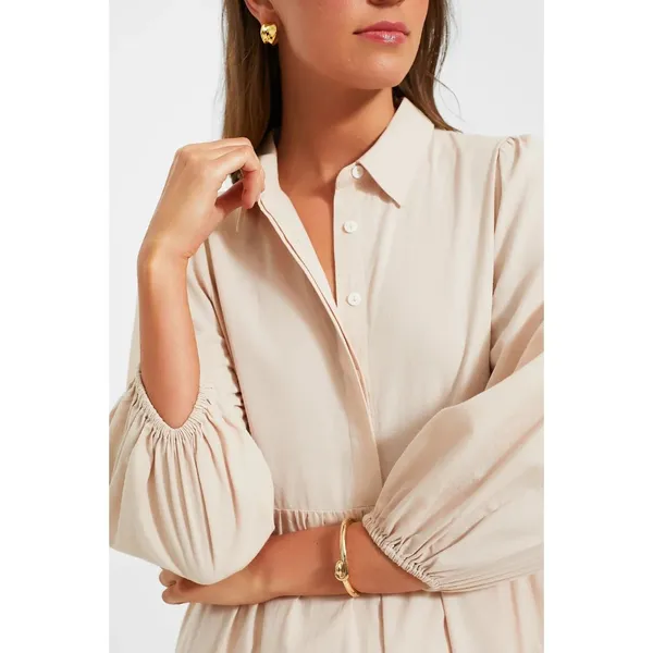 NWT Tuckernuck POMANDER PLACE Mabel in Sandstone Cotton Maxi Dress M - Image 3