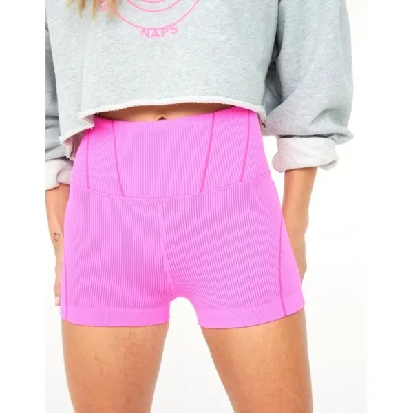 OFFLINE By Aerie Seamless Corset 2" Bike Shorts Women XS Hot Pink Barbiecore Gym - Image 2