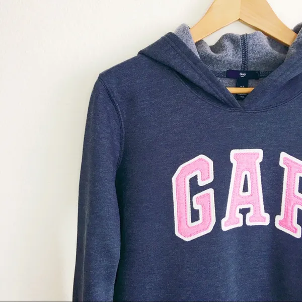 GAP Logo Hoodie Navy Blue & Pink - Image 4