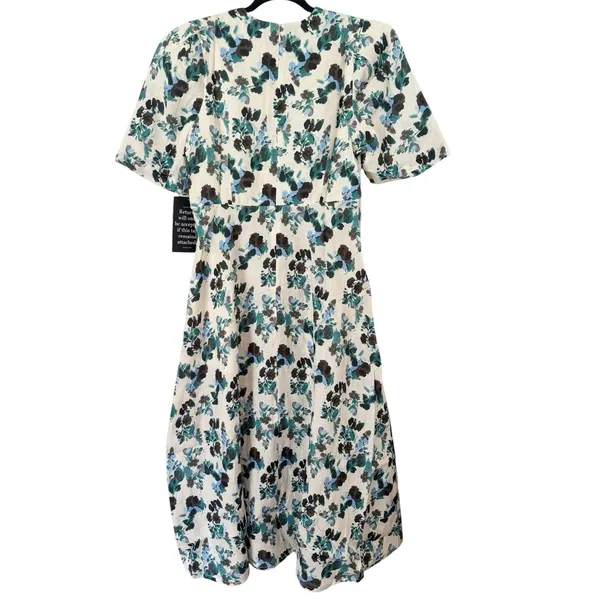NWT Tuckernuck Budding Bluebell Blue Blooms Hadley Linen Dress Size Large - Image 3