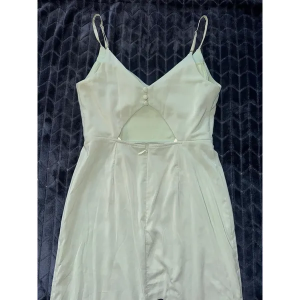 AZAZIE Stretch Agave Sheath‎ V-Neck Pleated Stretch Satin Dress Size 4 - Image 5