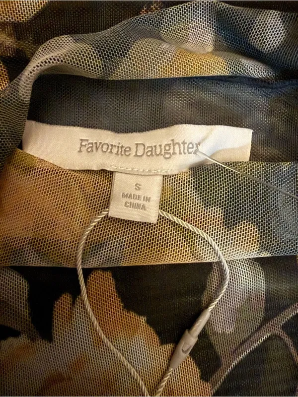 NWT Favorite Daughter Sheer Fantasy Maxi Dress Golden Flowerbed Small - Image 5