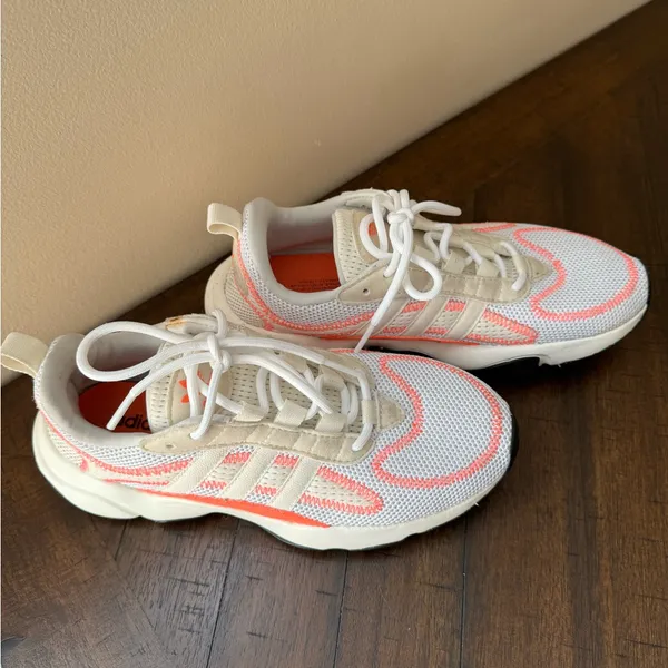 Adidas‎ Haiwee Women's Shoes White-Signal Coral EF4451 Size 6.5 - Image 2
