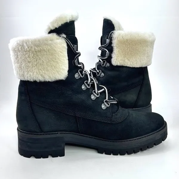 Timberland Courmayeur Valley Black Leather Lace Up Ankle Boots US 9 A1RPD Winter - Image 10