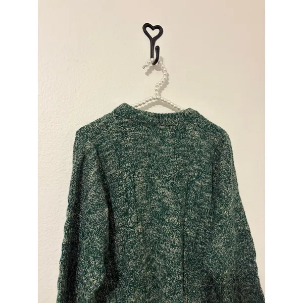 Vintage Enzo Lorenzo Sweater Size XL Green Chunky Knit Pullover Jumper Cozy Top - Image 8