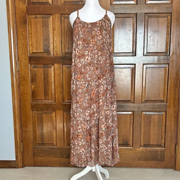 Elena‎ Baldi Women’s Small Boho Floral Tiered Maxi Dress Lightweight Italy - Image 2