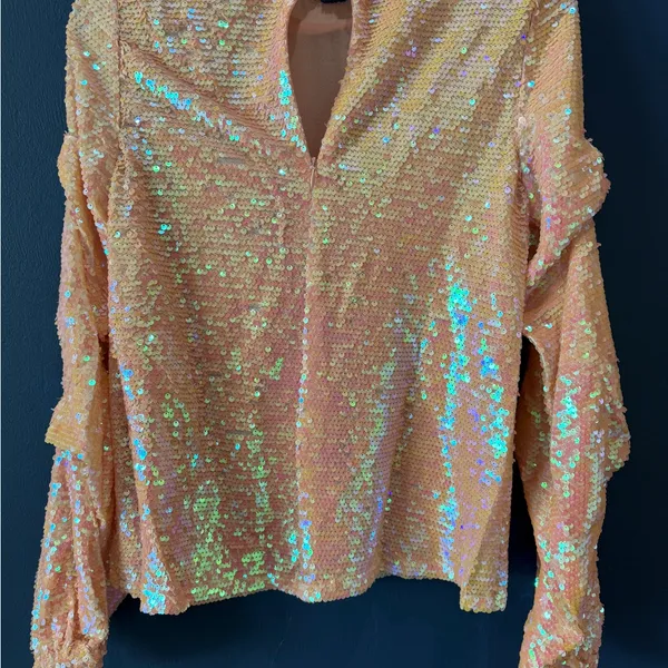 Endless Rose shirt sequined pink and peach new with tags - Image 3