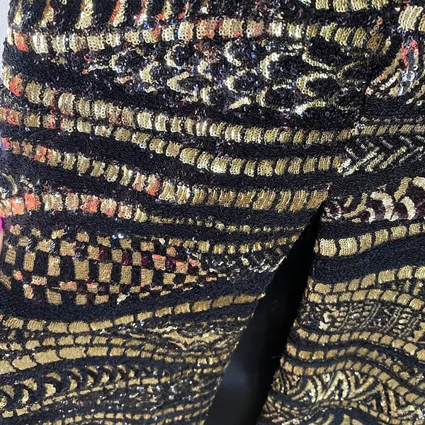 La‎ Femme 21155 Strapless Gown Gold Black Fitted Maxi Prom Dress Size 6 - Image 6