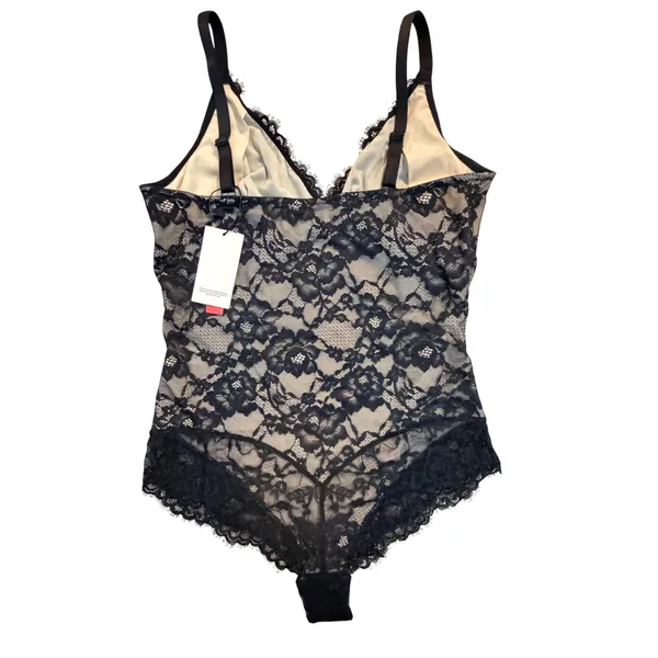 Popilush Lace‎ V-Neck Tummy Control Shapewear Bodysuit Thong Black XL NWT - Image 5