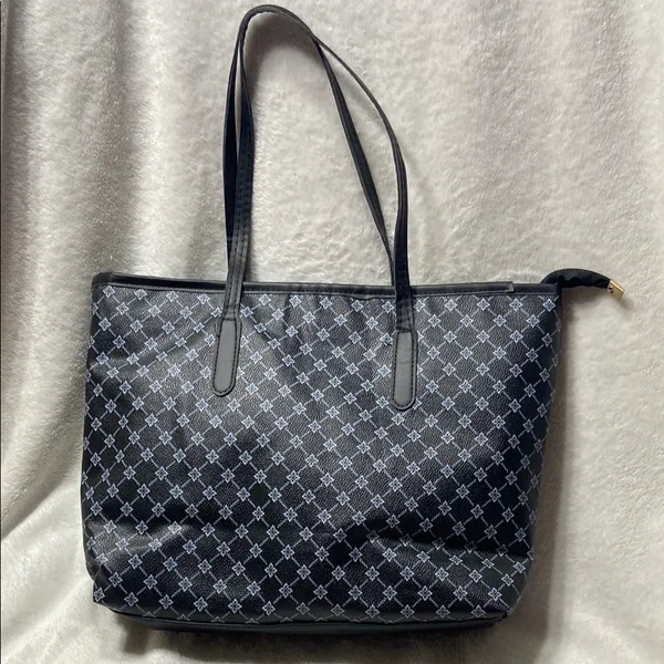 Stylish Black and Gray Tote Bag - Image 2