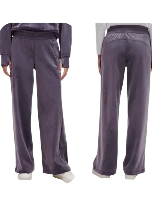 Lululemon size xxxs scuba mid rise Velvet Wide Leg purple nightfall Pants - Image 2