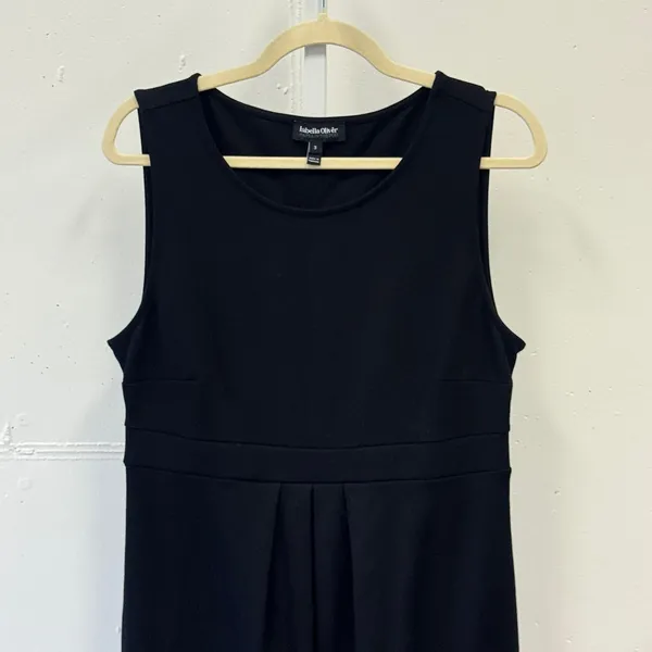 Isabella Oliver A Pea in the Pod Maternity Dress Pleated Empire Waist‎ Black Med - Image 3