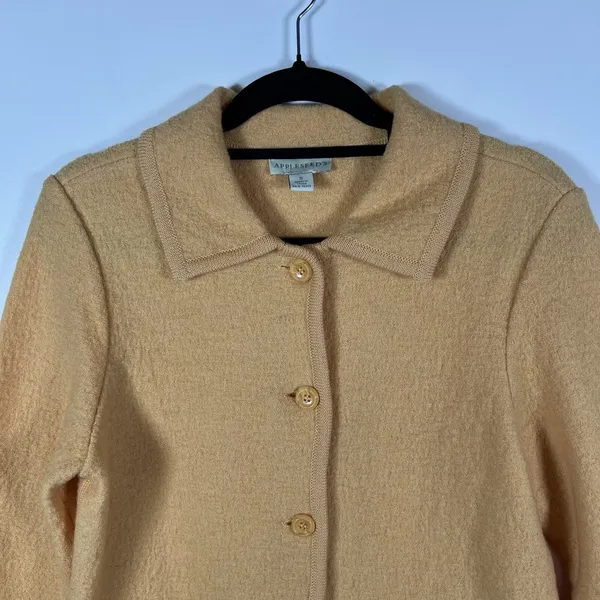 Appleseed's Womens‎ Boiled 100% Wool Jacket Women' Size Small Orange Classic - Image 3