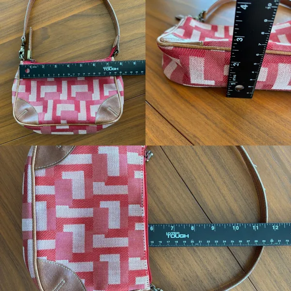 Vintage Nine West Red Shoulder Bag Y2K 2000s Boho Revival 70s Retro - Image 7
