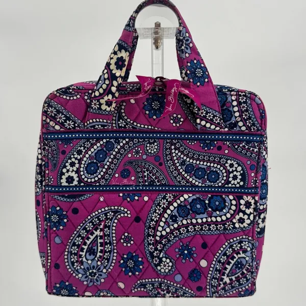 Vera Bradley Tech Organizer in Boysenberry Purple Blue Pink Paisley - Image 3