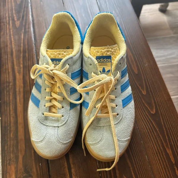 Blue and yellow platform adidas gazelle  - Image 2
