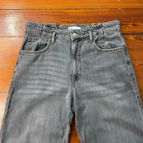 Zara High Rise Wide Leg Baggy Fit Jeans - Size 10 - Image 8