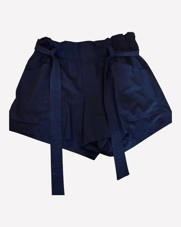 Athleta Skyline High Rise Paperbag Shorts Black Tie Lightweight S 4 - Image 3