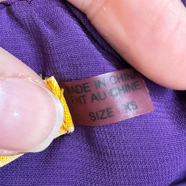 Alice & Olivia Purple Silk Deep V Mini Dress Womens XS Classic Luxury Y2K - Image 7