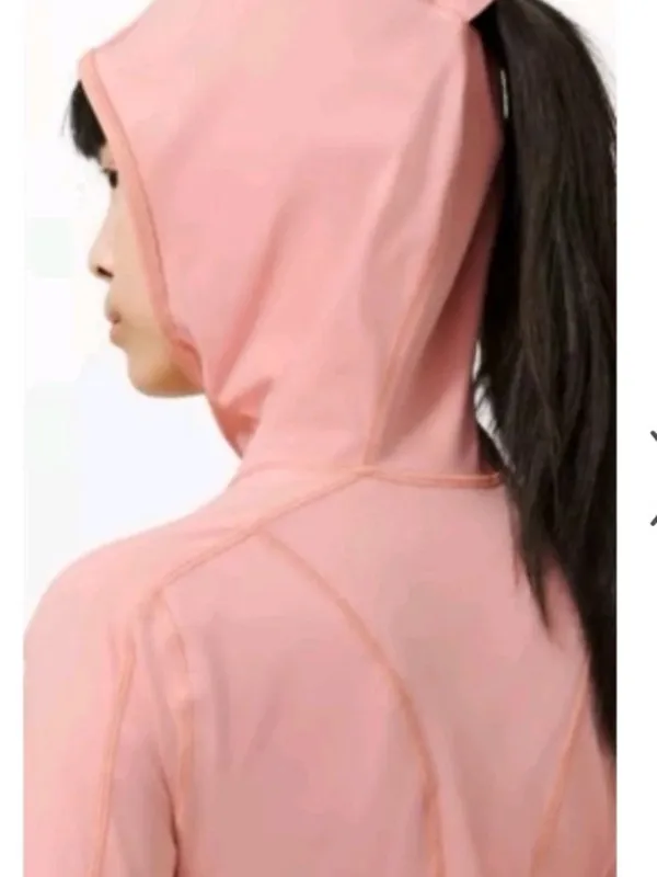 lululemon athletica Break a Trail 1/2 zip Performance Hoodie in pastel pink 2 - Image 9