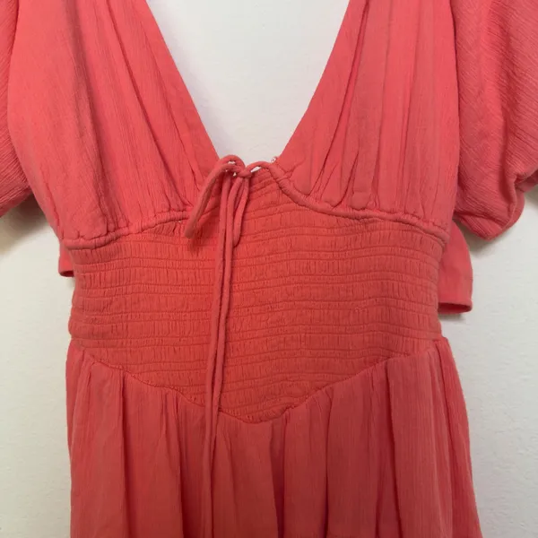 NEW Free People Women Perfect Day‎ Mini Dress Large Pink Corset Lace Party Event - Image 7