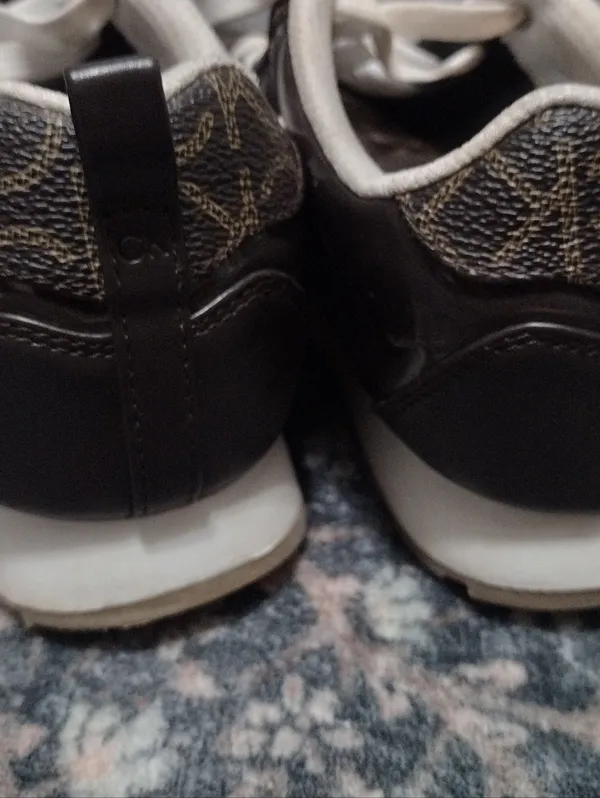 Calvin Klein Brown Monogram Lace-Up Sneakers - Image 5