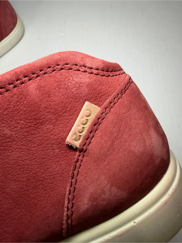 Ecco Women’s Slip-On Ankle Booties in Red Suede - Image 4